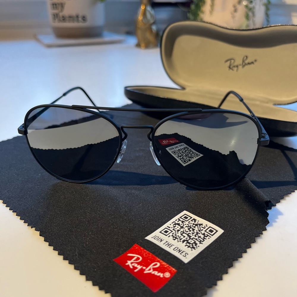 Ray-Ban 6413 frames, matte black, silver reflective